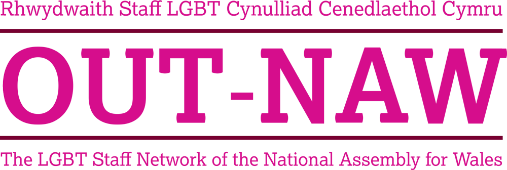 Logo for OUT-NAW, the Assembly’s LGBT Workplace Equality Network